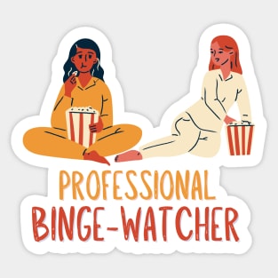 Professional Friends Binge-Watcher Sticker